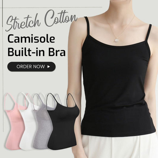 Camisole aus Stretch-Baumwolle mit integriertem BH